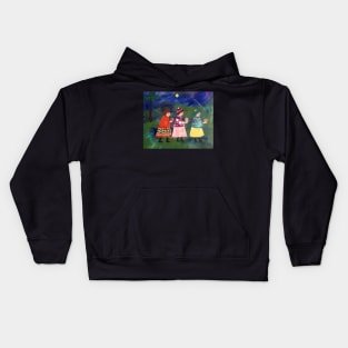 christmas three wise grannies Kids Hoodie